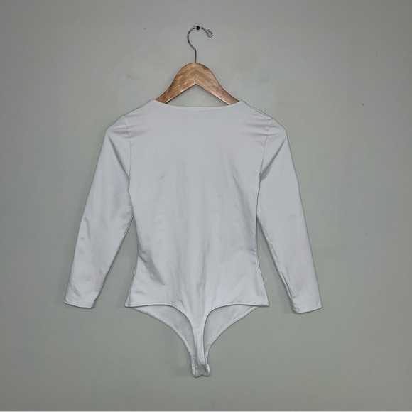 Intimately Free People Bodysuit Size XS Ivory Long Sleeves "Truth or Square" - Picture 8 of 16
